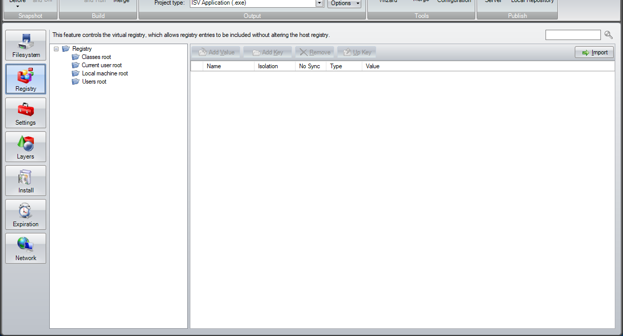 Studio virtual registry