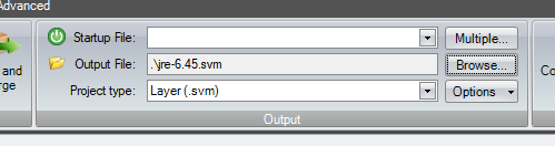 Studio IE + JRE ribbon output file