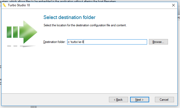 Studio IE + JRE IE output folder