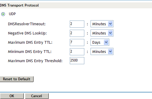 DNS Transport Protocol Configuration