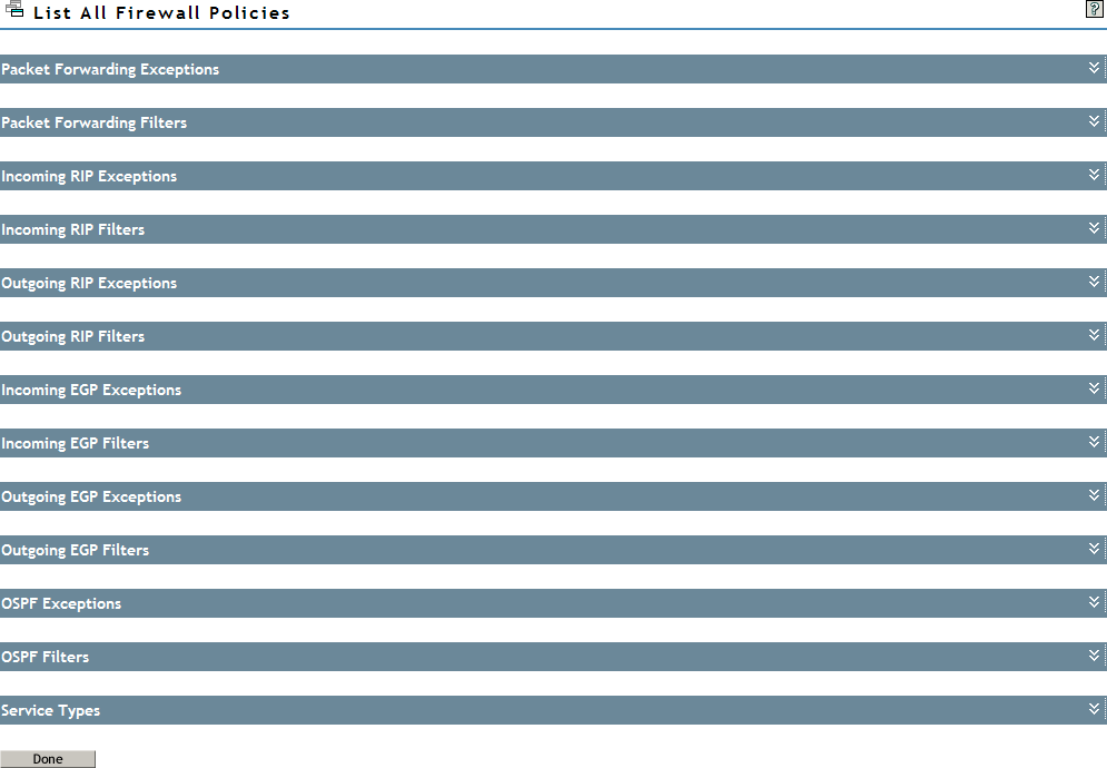 List All Firewall Policy