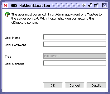 NDS authentication page