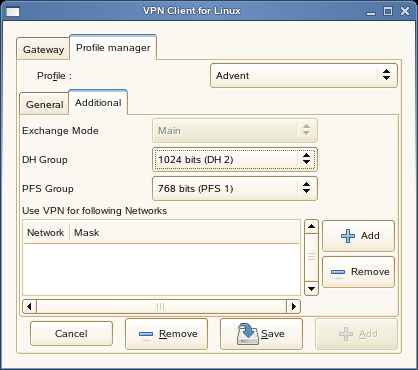 Standard IPsec additional configuration