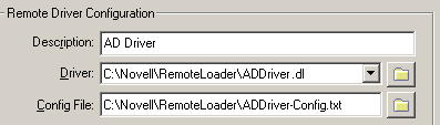 Remote Driver Configuration parameters