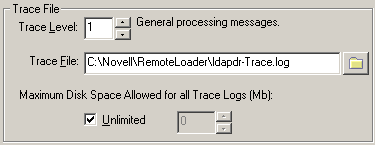 Trace file parameters