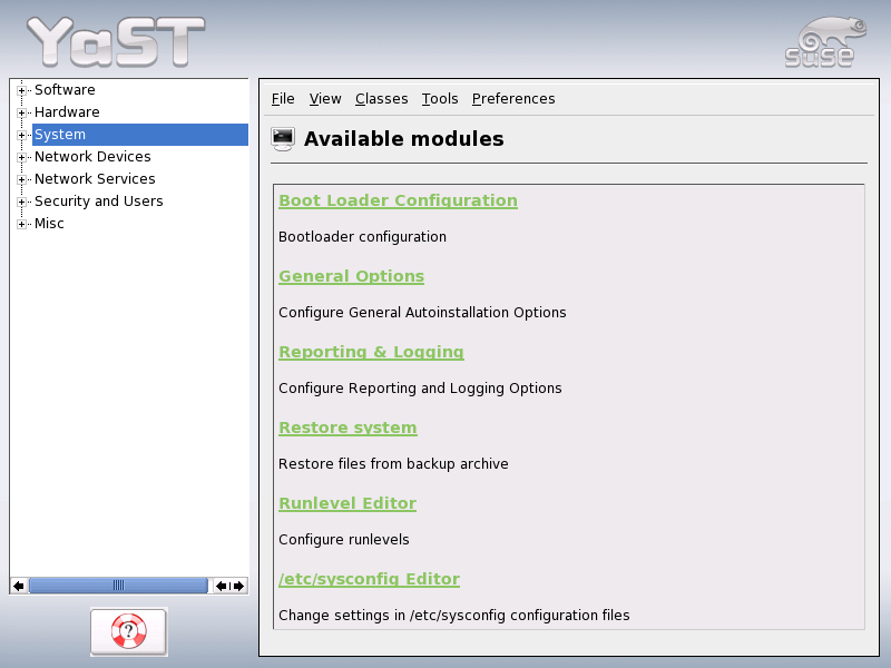 AutoYaST configuration management system