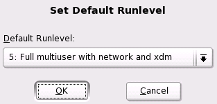 Set Default Runlevel menu