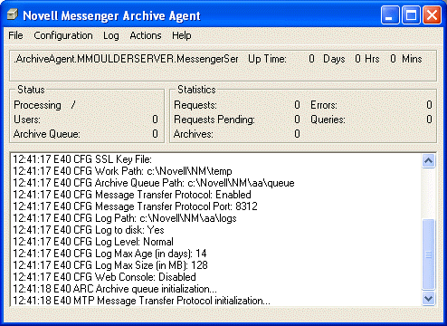 Archive Agent console