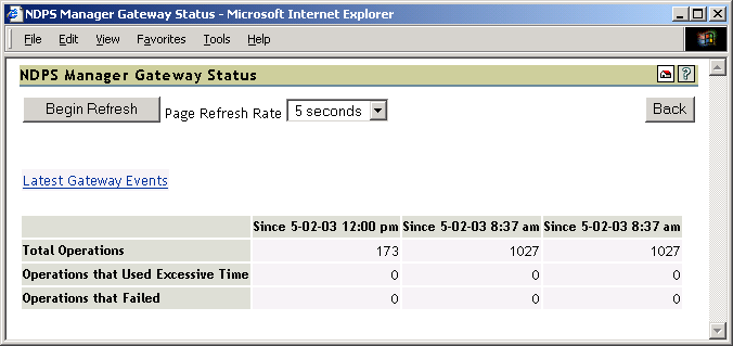 Gateway Interface page