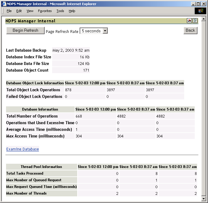 Print Services Manager Internal page