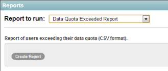 Data Quota Exceeded Report