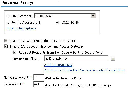 Configuring SSL to the Browsers