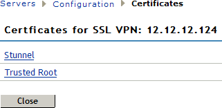Adding SSL VPN certificates