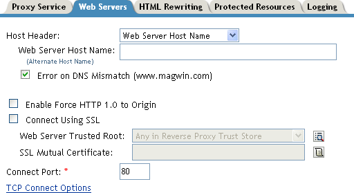 Configuring SSL to the Web Servers