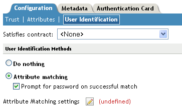 SAML 1.1 identity provider authentication configuration