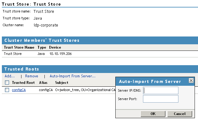 Importing trusted roots