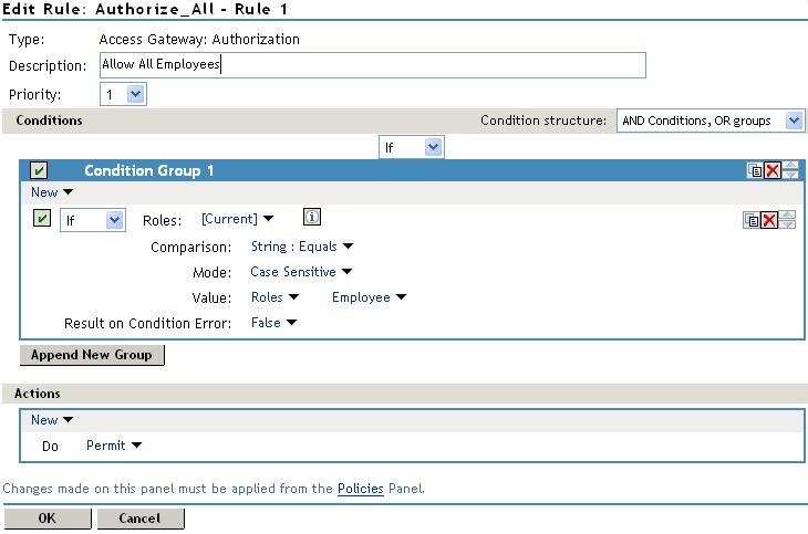 Authorization policy
