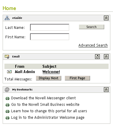 Virtual Office Home page