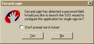 Screen Capture: Enabling Single Sign-on to a Product