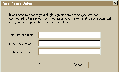 Screen Capture: Creating a Passphrase and Password