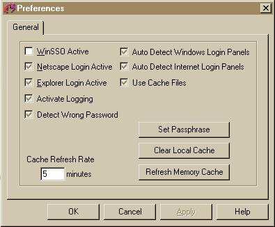 Screen Capture: SecureLogin Preferences
