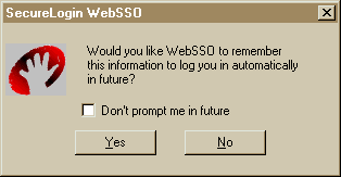 Screen Capture: Enabling Single Sign-on for a Web Site