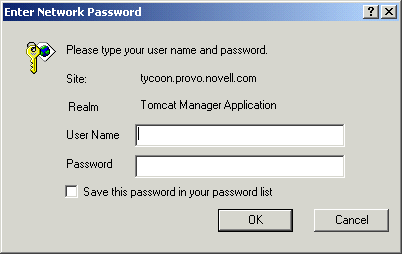 Web browser user authentication dialog box.