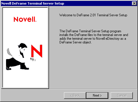 Welcome to DeFrame 2.01 Terminal Server Setup