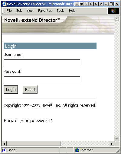 Description:
Login page showing "Forgot your password?" link