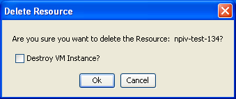 Delete Resource dialog box