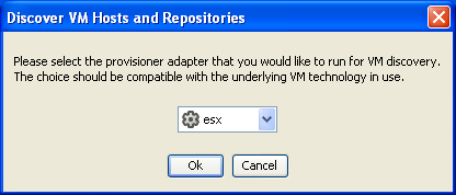 Discover VM Hosts and Repositories dialog box