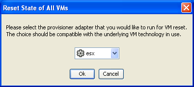 Reset State of All VM’s dialog box