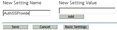 The New Setting Name text box