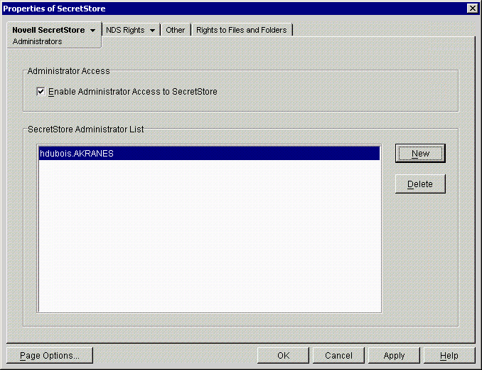 The list of SecretStore Administrators