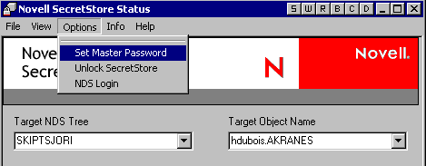 The Set Master Password option