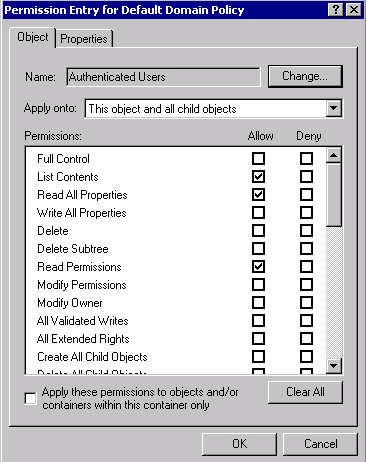 The Read All Properties check box