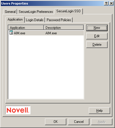The SecureLogin SSO tab