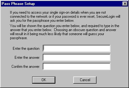 Creating a passphrase and password