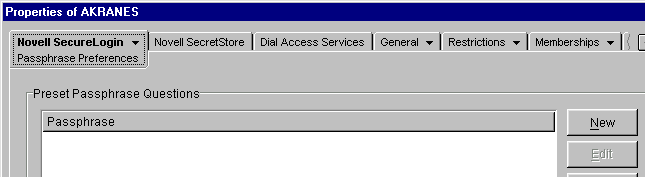The Passphrase dialog box