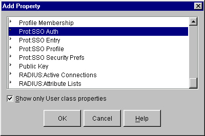 Selecting the Prot:SSO Auth attribute