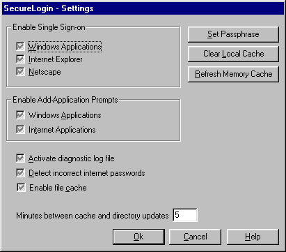 Changing user settings