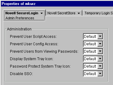 Setting administrative options in ConsoleOne