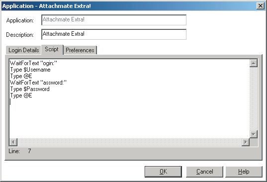 A script for Attachmate Extra!