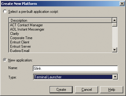 Adding Glink as a new application