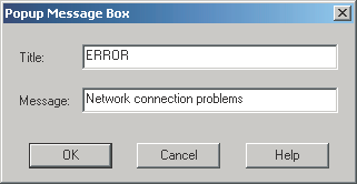 A Popup Message Box for username errors