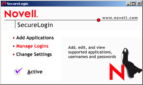 The Manage Logins option