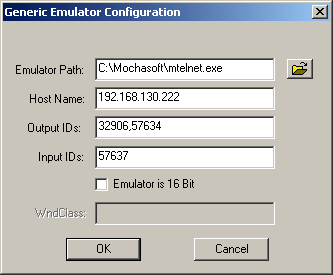 The Configuration dialog box