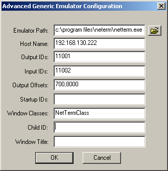 The Configuration dialog box