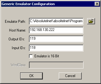 The Configuration dialog box