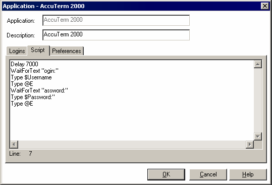 A script for AccuTerm 2000